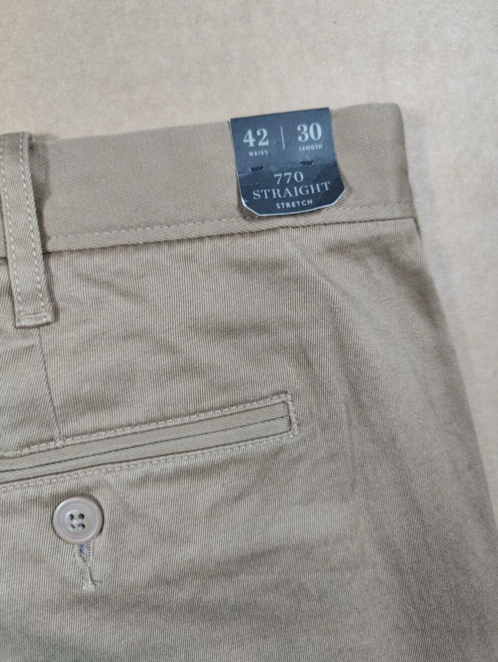 NWT J.Crew Lot Of 2 Broken-In Brown Beige 770 Straight Cotton Chinos Sz 42Wx25L